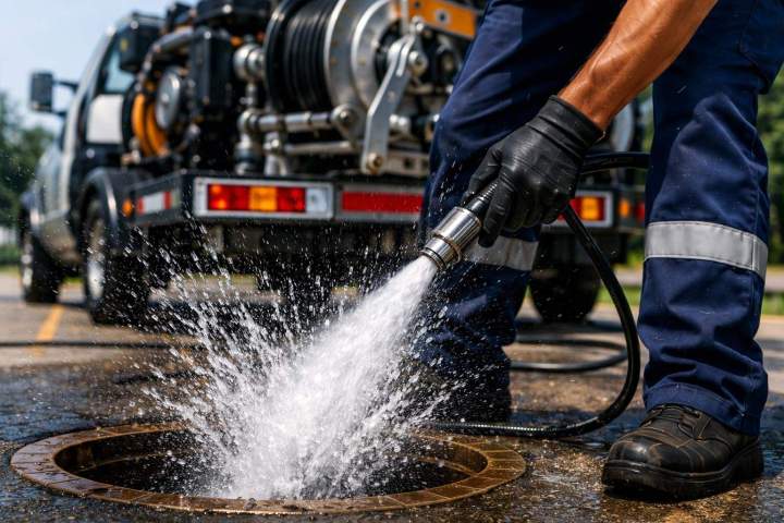 Curage à haute pression de vos réseaux de canalisation.